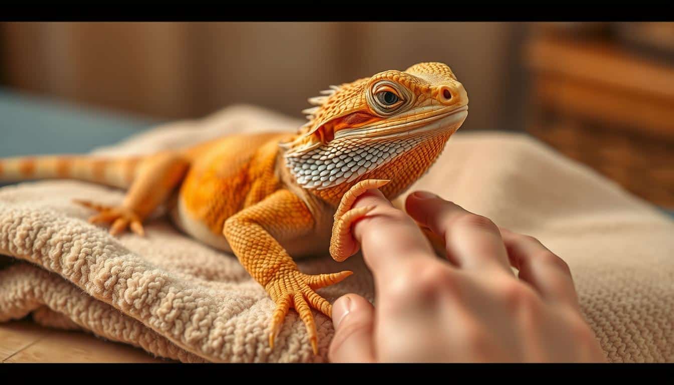Bearded dragon care for nail aesthetics