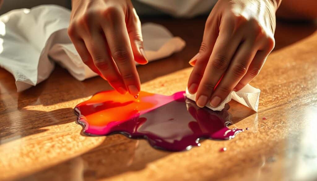 nail polish spill cleanup